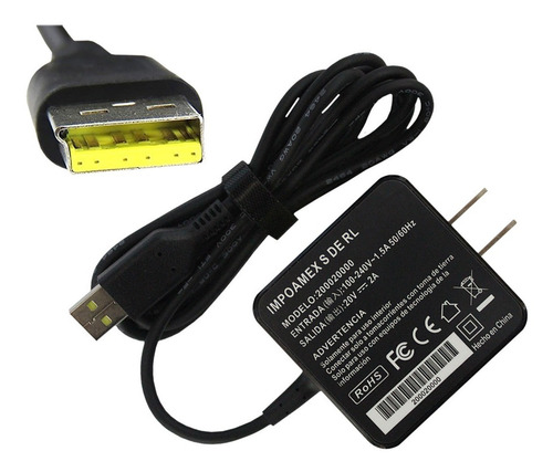 Cargador Lenovo 20v 2a Punta Usb Adl40wdb Adl40wda 