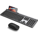 Combo Teclado Y Mouse Inalambrico Recargable, Plateado Ne...