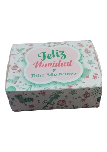 Caja Para Comida Navidad X 50 Unidades 