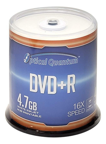 Optical Quantum Dvd+r 4.7gb 16x Inyeccion De Tinta Blanca Im