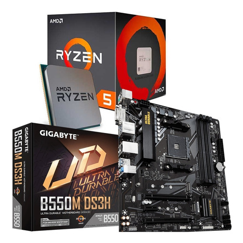 Kit Amd Ryzen 5 5600x  + Gigabyte B550m Ds3h 