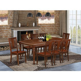 East West Furniture Wood Dining Table Set, 5, Caoba