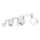 Lampara Aplique Techo Pared Gioluce Tini-gap-6 Luces Bocha Blanco Cobre