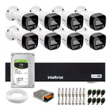 Kit 8 Cam Full Color Intelbras Dvr 8 3008c Intelbras, Hd 1tb