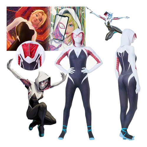 Disfraces Traje Spiderman Gwen Stacy Niña Mujer Halloween Cosplay Mascara Spiderman Super Heroes Lejos De Casa Trajes De Una Pieza