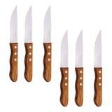 Set X 6 Cuchillo Jumbo Asado Simil Tramontina De Brasil