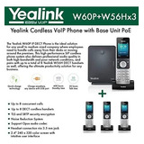 Yealink Teléfono Ip W60p Es Un Conjunto De W60b Base Y W56h