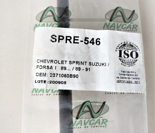 Guaya Clutch Chev Swift Suzuki Sprint Forza 89 Al 91 Navcar Foto 2