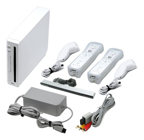 Consola Nintendo Wii Original + 2 Nunchuk, 2 Wiimote +usb 64