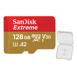 Cartão Memória Micro Sd Sandisk 128gb  Extreme 190mbs +case