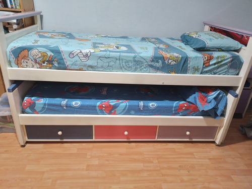 Cama Nido Pintada Con Cajones 