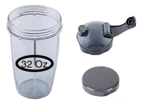 Vaso De 32 Onzas Y 2 Tapas Para Nutribullet  600 W Y 900 W