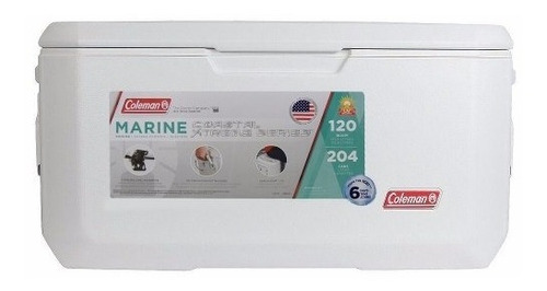 Hielera Blanca Marina Xtreme 120 Qt Para 204 Latas Coleman