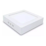 Plafón Led Cuadrado Blanco 18w 22x22cm Candil Cálido O Frío