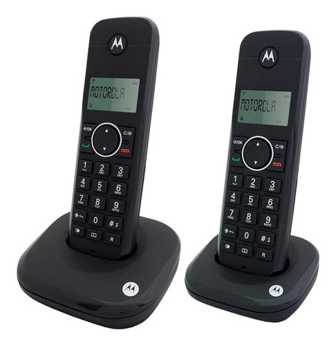 Teléfono Inalámbrico Motorola Doble Moto500id-2 Negro