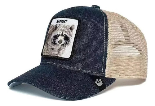 Gorra De Malla Con Protección Solar Y Bordado De Animales