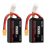 2 Baterias Lipo Hoovo 3s 120c 11.1v 1500mah Con Xt60 Plug Pa