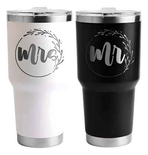 Vaso Térmico Fiesta Novios Personalizado Laser Regalo 2pzas