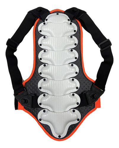 1 Protector De Espalda Para Niños Motocross Blanco M