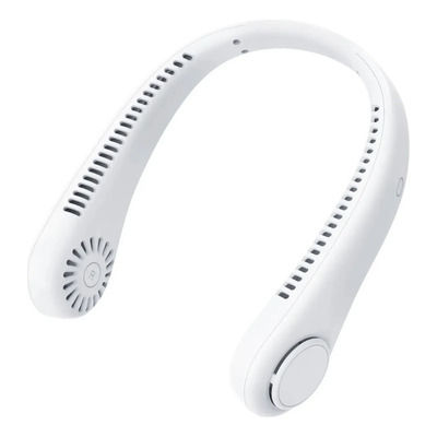 Ventilador De Cuello Portátil Recargable Usb Manos Libres Blanco | Envío gratis