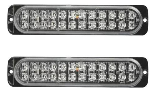 Par Tira Led Efeito Estrobo Automotivo 24w Viatura Guincho