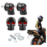 4 Calavera Tornillos Antirrobo Para Placa De Moto O Coche