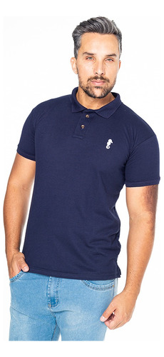 Camisa Masculina Gola Polo Marine Algodão Piquet Camiseta 