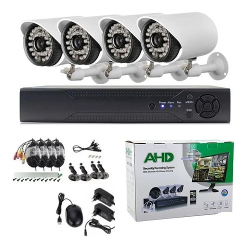 Kit Camaras Seguridad 4 Camaras Con Dvr Wifi Hd1080