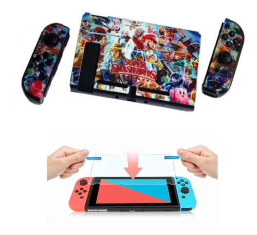 Carcasa Acrilico Protector Rigido + Vidrio. Nintendo Switch