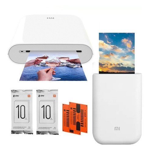 Impresora Fotográfica Portátil Xiaomi Para Móviles + 20hojas
