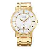 Reloj Orient Contemporary Fgw01001w0 E-watch Color De La Correa Dorado Color Del Fondo Blanco