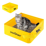 Caja De Arena Portátil De Viaje Para Gatos Con Asas, Caja De