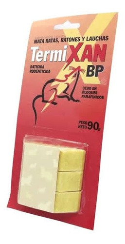 Veneno Ratas Ratones Cebo Raticida Termixan En Bloques 90gr