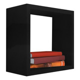 Nicho Decorativo 35x35x20 Cm Em Mdf Preto