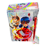 Miraculous Ladybug Diario Con Candado Y Pluma Escolar