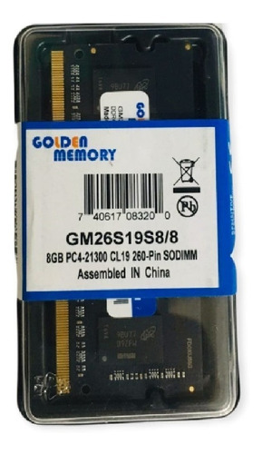 Memoria Ram Ddr4 8gb Portatil 2666mh Golden