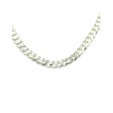 Collar Cadena Barbada Cubana Plata .925 65 Cm X 4mm