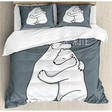 Fundas Para Edredones - Ambesonne Bear Duvet Cover Set, Vale