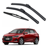 Kit 3 Escobillas Limpiaparabrisa Goma Flex - Chevrolet Onix