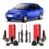 4 Amortecedor Kayaba Kit Coxim Ford Fiesta Sedan 2002 A 2010