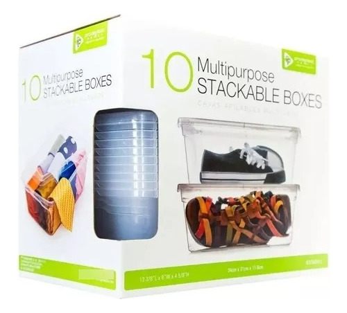 Cajas De Plastico Transparentes Paquete 10 Pzs Organizador