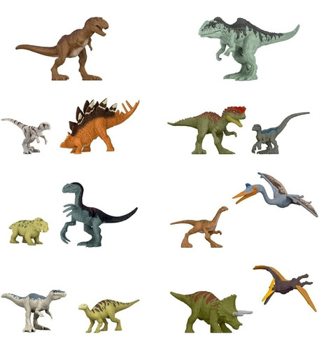 Jurassic World Mini Action Dinos Surtidos 8 Sin Repetidos 