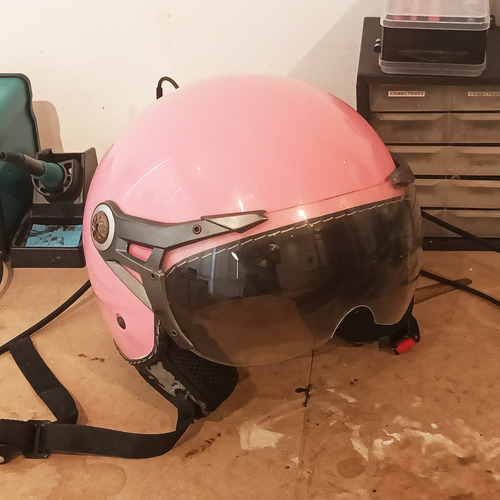 Casco Moto Rosa Abierto Zpf Dp501