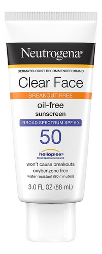 Neutrogena Clear Face Bloqueador Solar Fps 50