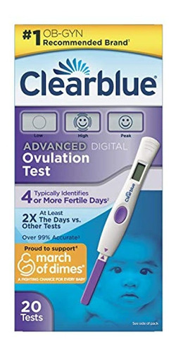 Clearblue Kit Predictor Digital Avanzado De Ovulación, 20 pr