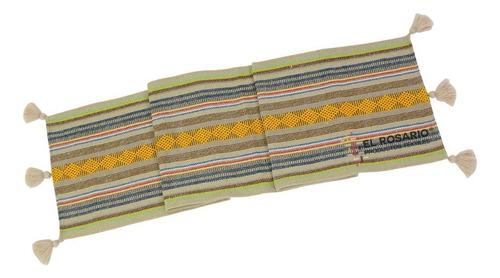 Pie De Cama Individual - Textil Artesanal Color Maíz-amarillo Diseño Liso