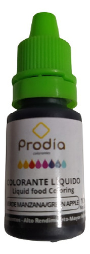 Colorante Prodia Comestible Verde Manza - mL a $790