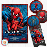 Kit Imprimible Spiderman Hombre Araña Invitación Decoración