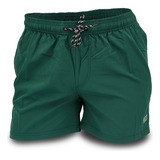 Malla Short De Baño Hombre Verde Liso Bermuda Briganti Playa