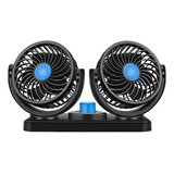 Ventilador Coche 12v Potente Bajo Ruido Doble Cabezal Girato